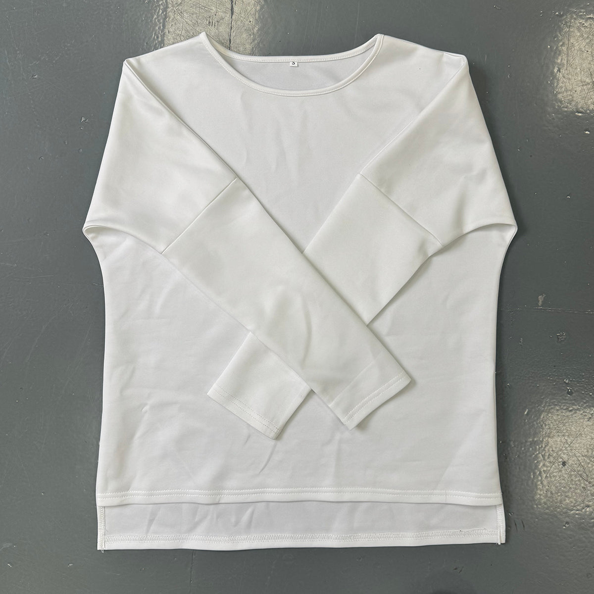 High Low Hem Tee and Barrel Pant Set - white - 2