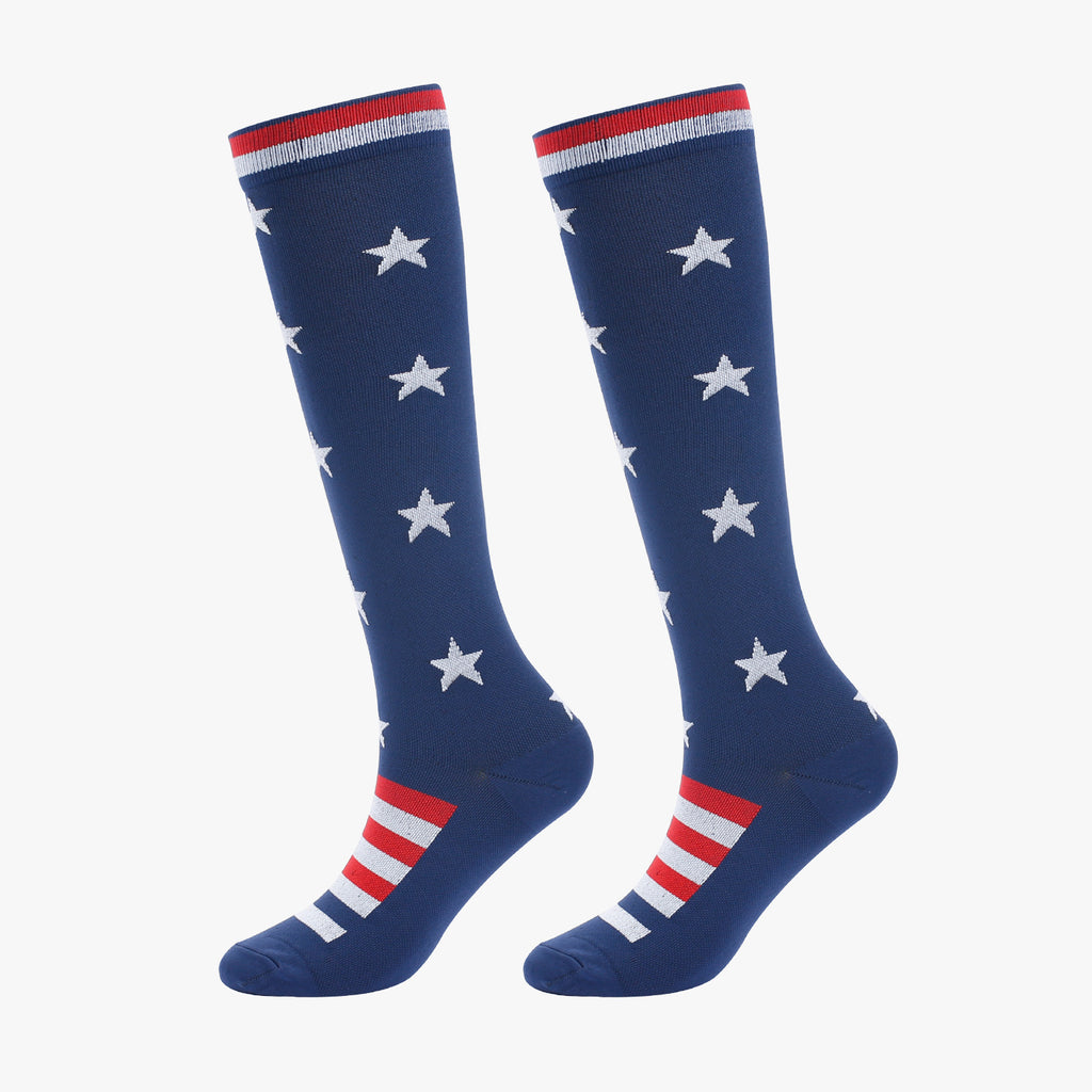 Fun Pattern Knee High Compression Socks - FlagStar