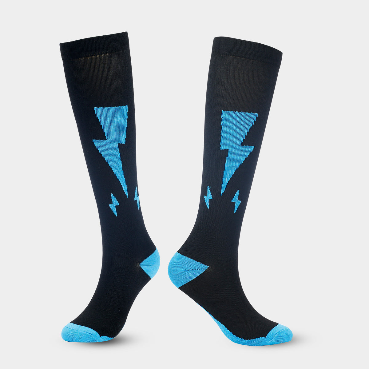 Fun Pattern Knee High Compression Socks - Lightning - 1