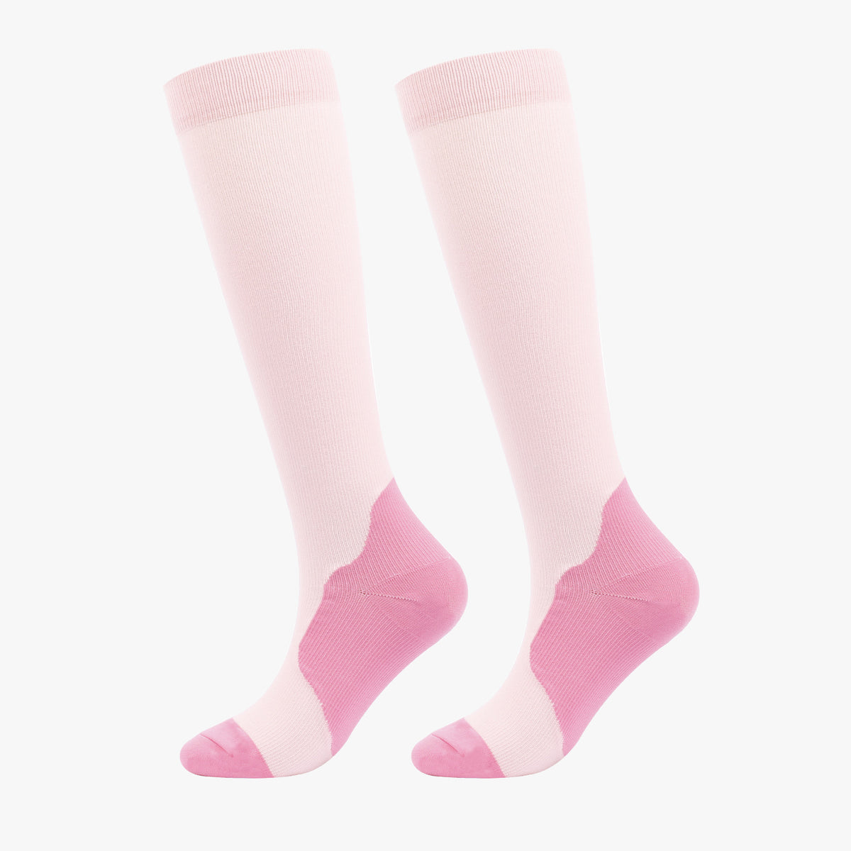 Fun Pattern Knee High Compression Socks - Pink