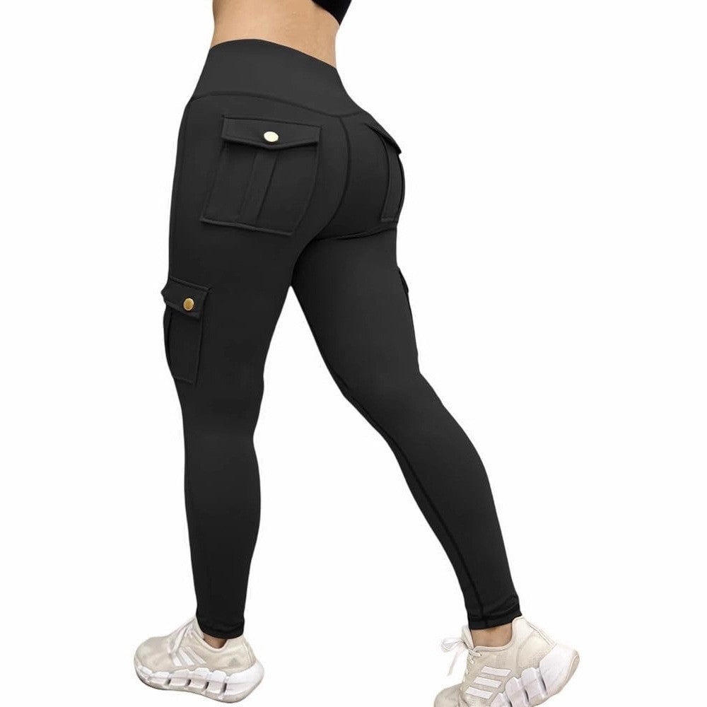 Flap Cargo Pocket High Waist Workout Leggings