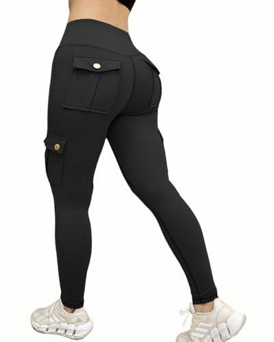 Flap Cargo Pocket High Waist Workout Leggings