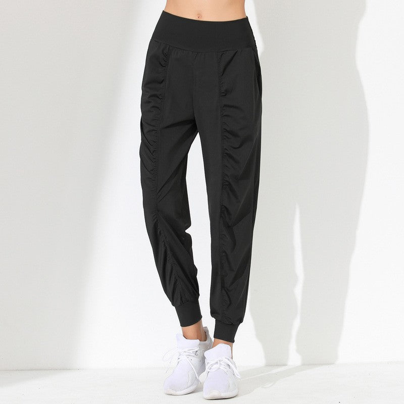 Ruched Quick-Dry High Waist Workout Joggers