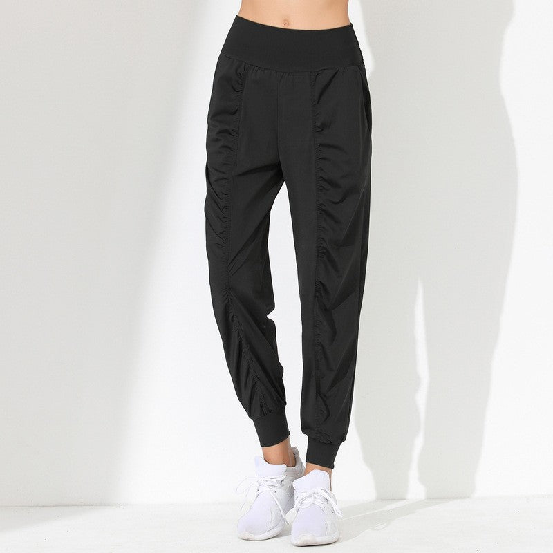 Ruched Quick-Dry High Waist Workout Joggers
