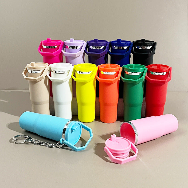 Slim Mini Tumbler Bottle Keychain