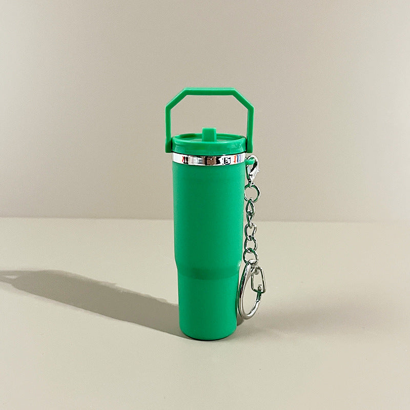 Slim Mini Tumbler Bottle Keychain - green
