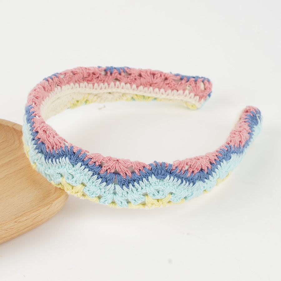 Crochet Strawberry Daisy Padded Headband - Ripple