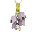 Tulip Flower Tassel Keychain Bag Charm - Purple