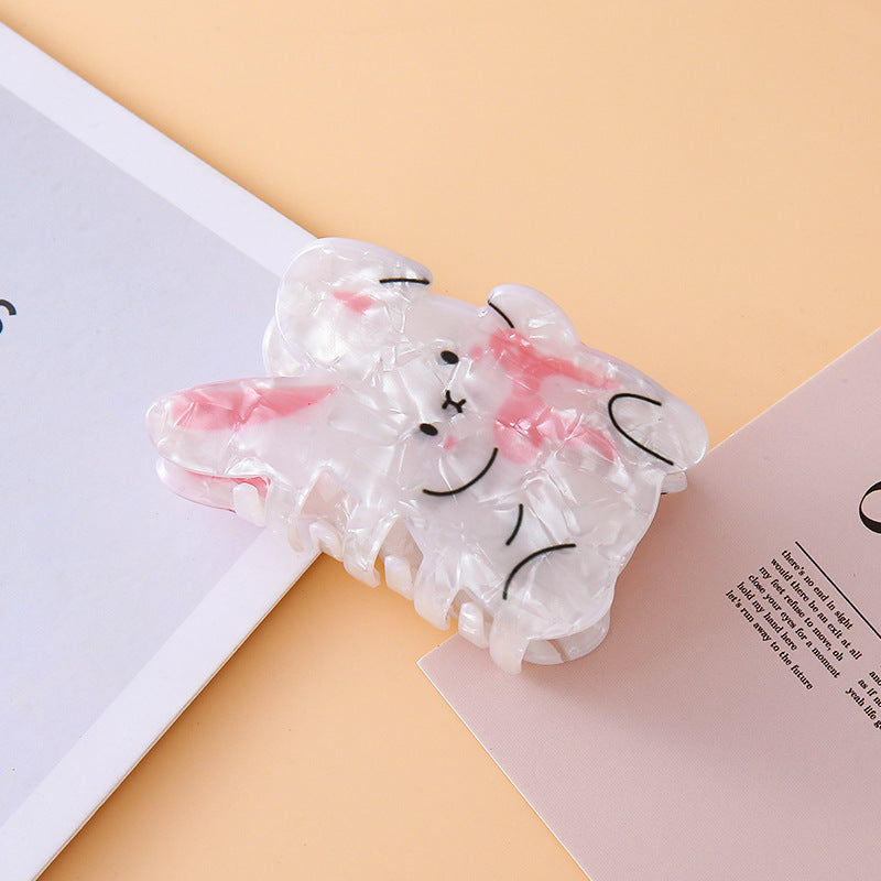 Kawaii Cat and Duck Acrylic Claw Clip - Rabbit