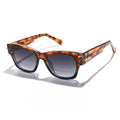 Vintage Panel Trim Square Sunglasses - Brown