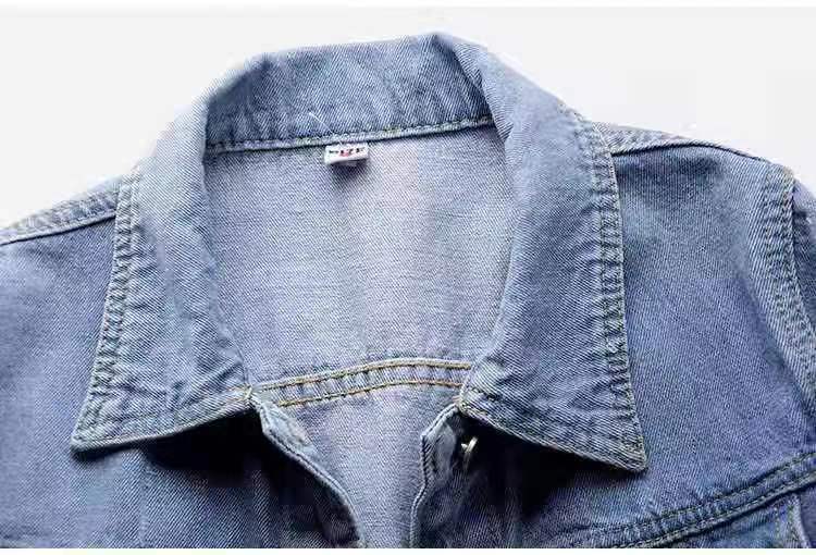 Classic Cropped Trucker Denim Jacket - view 1