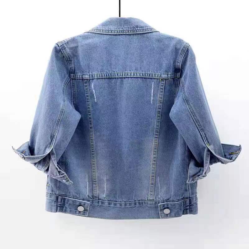 Classic Cropped Trucker Denim Jacket - view 2