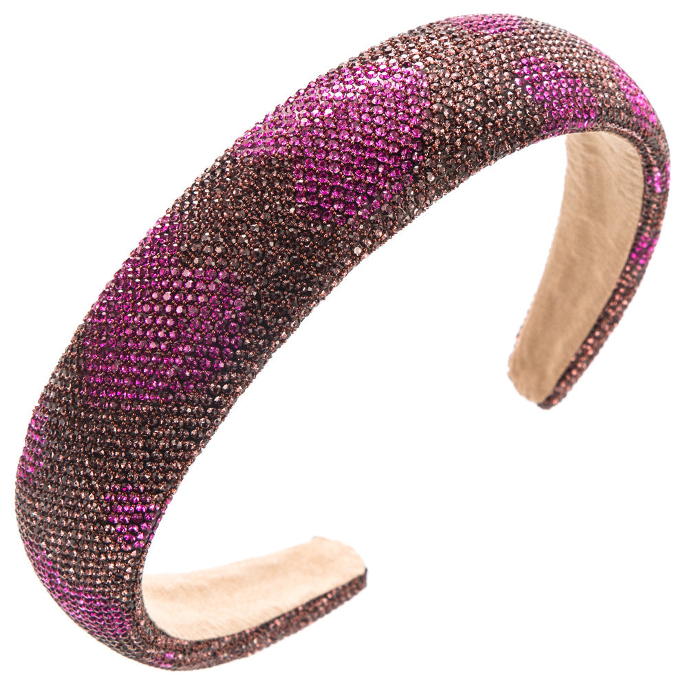 Rhinestone Heart Sparkle Padded Headband - Fwine