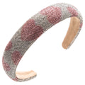 Rhinestone Heart Sparkle Padded Headband - Pink