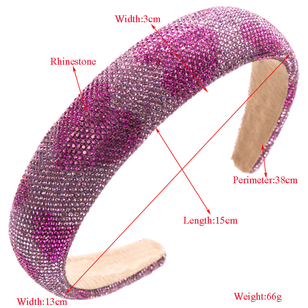 Rhinestone Heart Sparkle Padded Headband - view 1