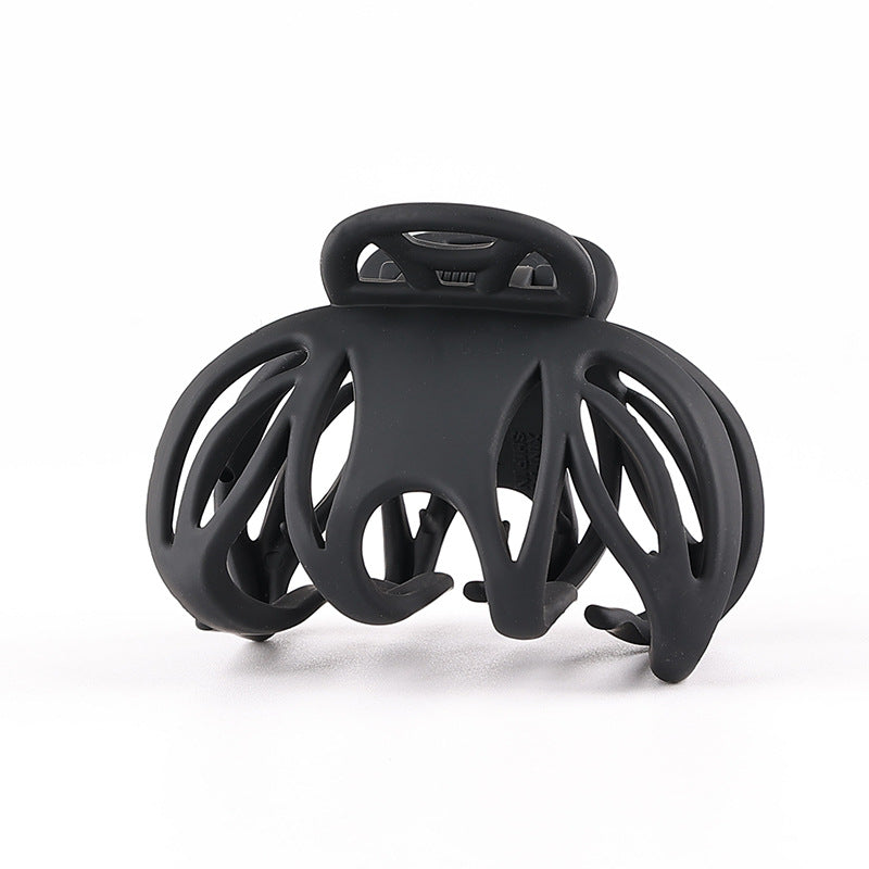 Matte Openwork Pumpkin Hair Claw Clip - Black