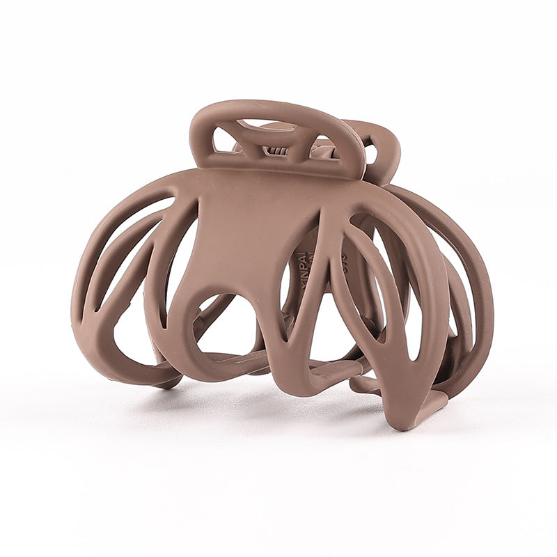 Matte Openwork Pumpkin Hair Claw Clip - DarkCoffee