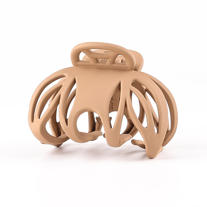 Matte Openwork Pumpkin Hair Claw Clip - LightCoffee