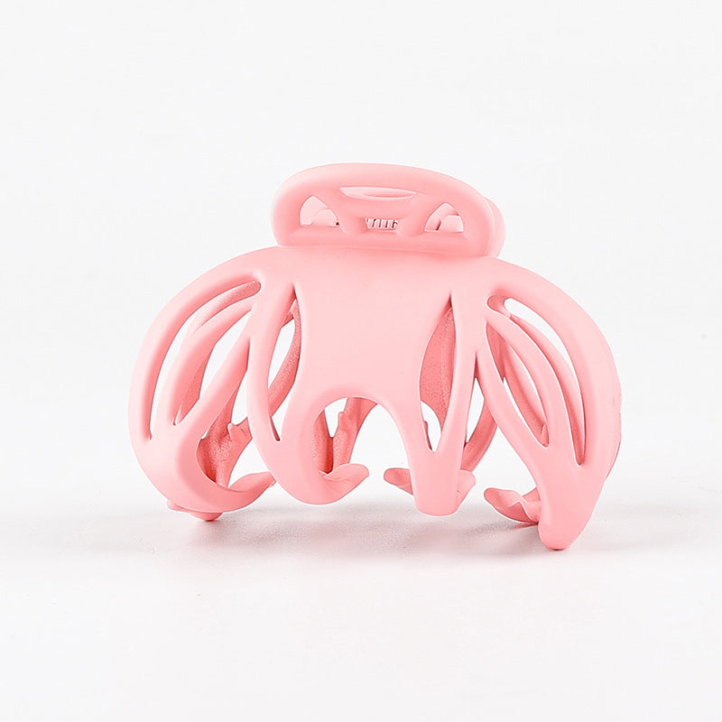 Matte Openwork Pumpkin Hair Claw Clip - Pink