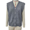 Sleeveless V-Neck Layering Knit Vest - Grey