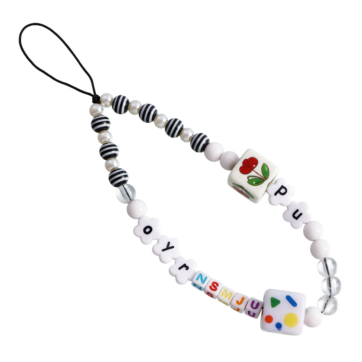 Hand Beaded Phone Charm Strap - Color_01