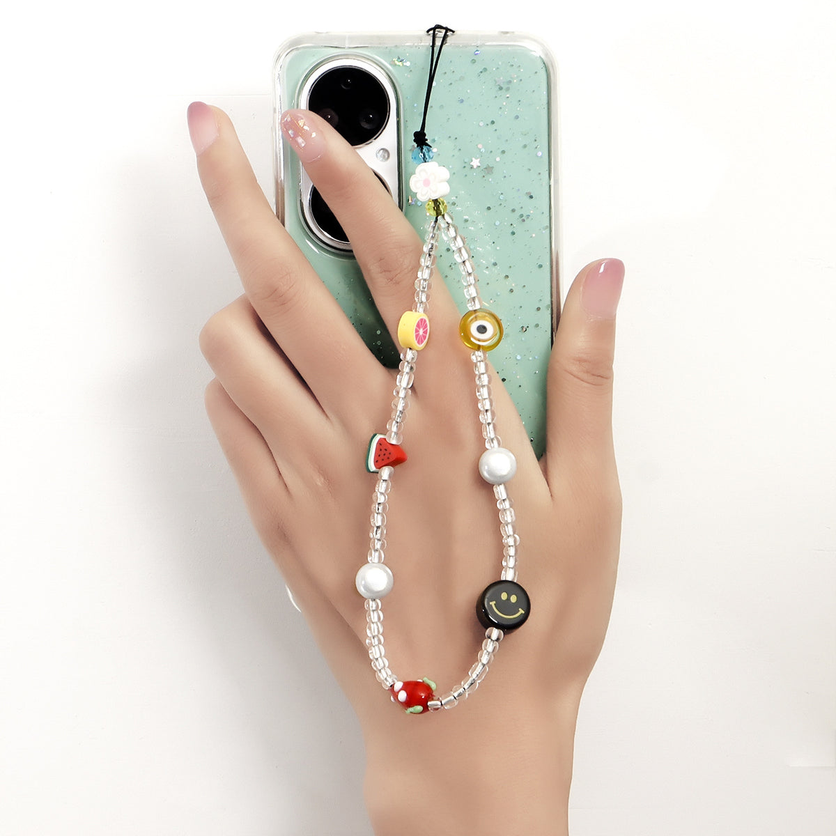 Hand Beaded Phone Charm Strap
