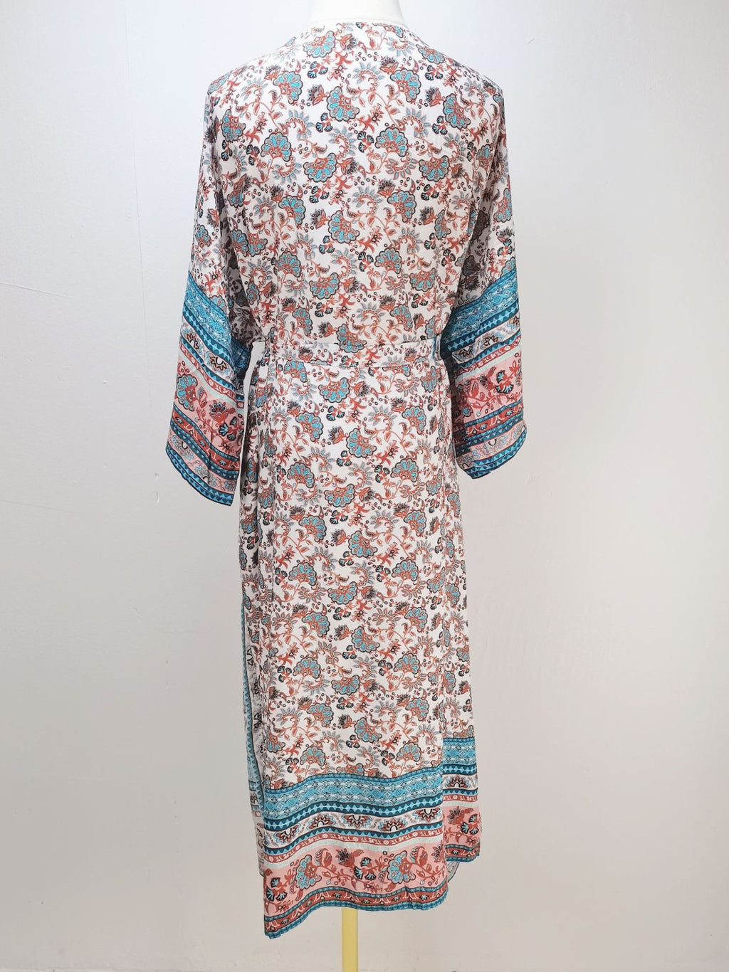 Half Sleeve Long Floral Kimono - Printed - 2