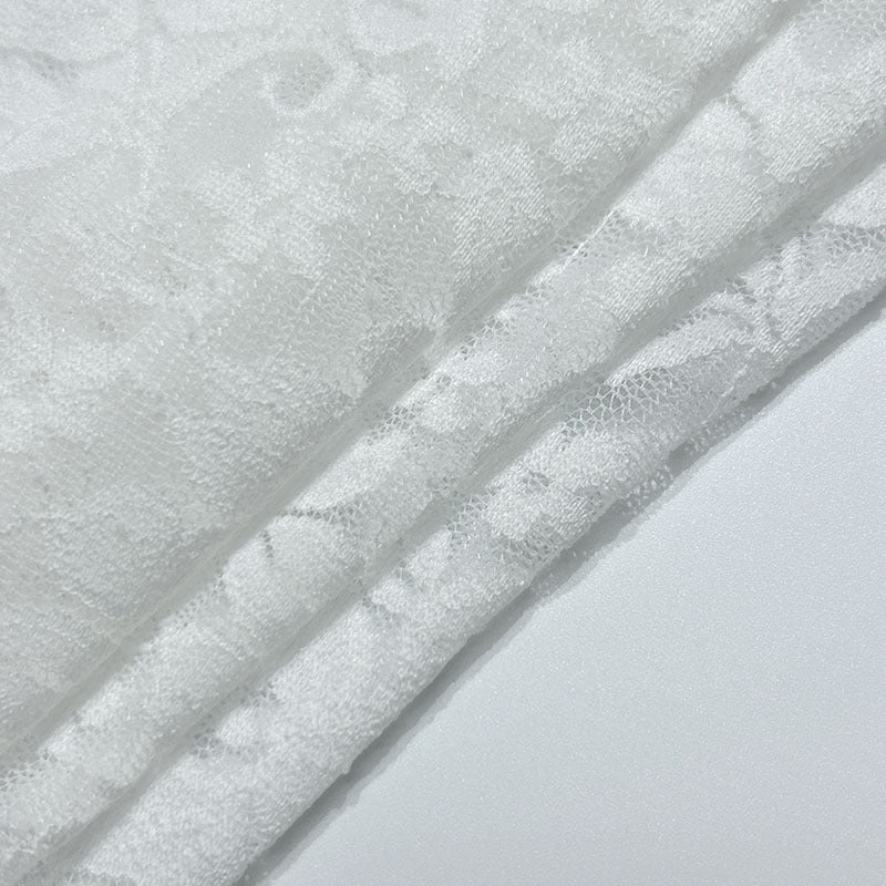 Sheer Lace Ruffle Trim Maxi Dress - White - 4