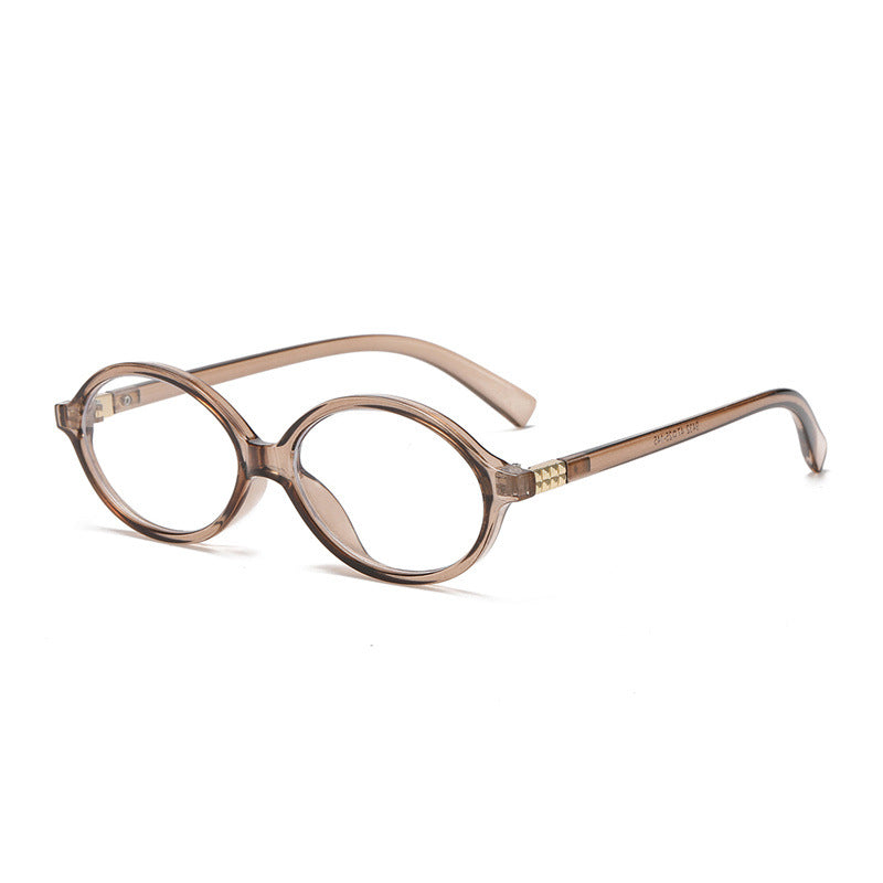 Retro Oval Frame Tinted Sunglasses - NO08