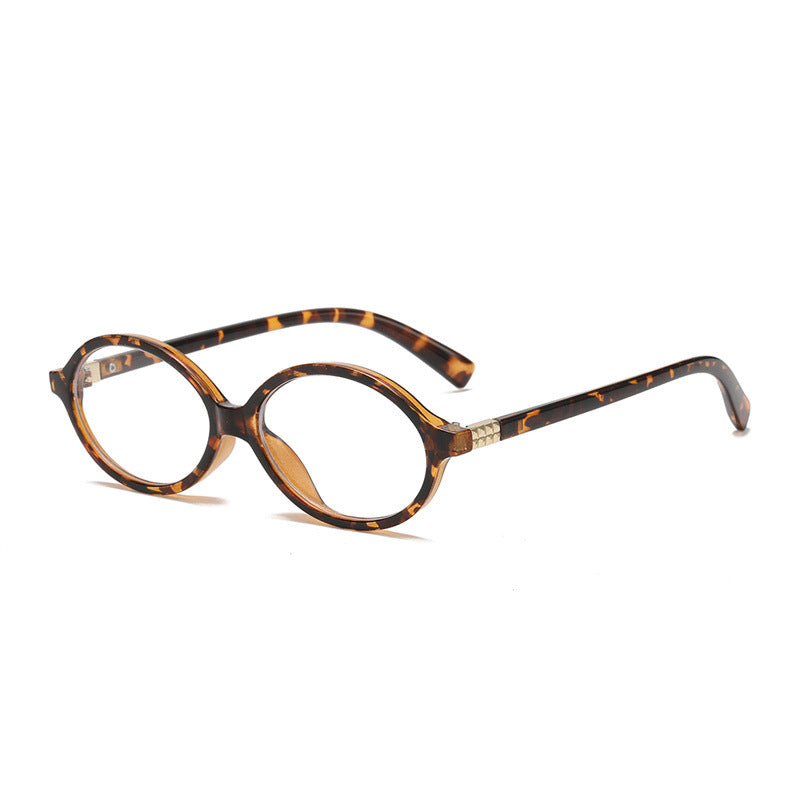 Retro Oval Frame Tinted Sunglasses - NO12