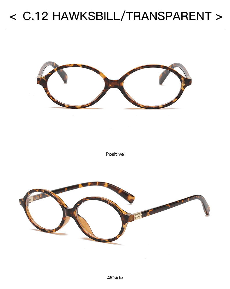 Retro Oval Frame Tinted Sunglasses - view 7