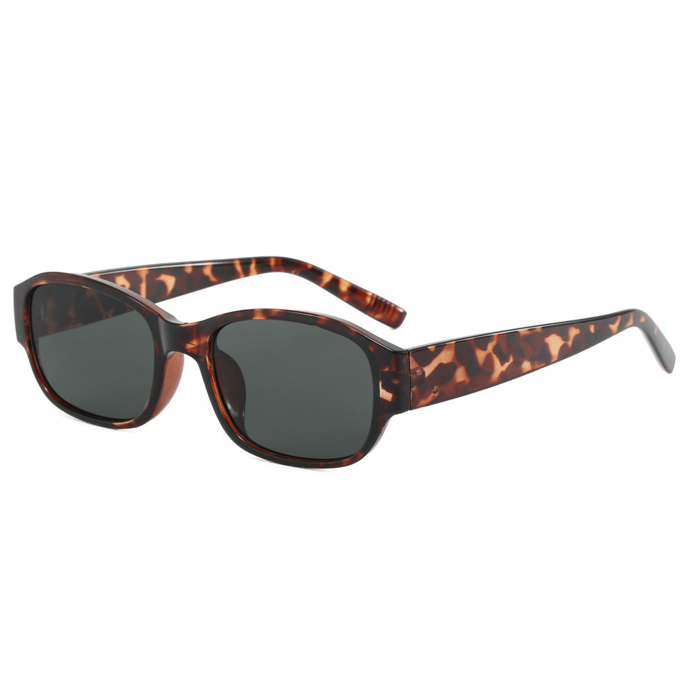 Slim Rectangle Cat Eye Frame Sunglasses - Hawksbill