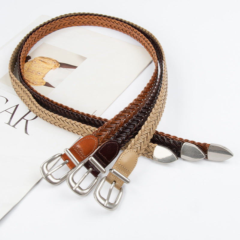 Round Braid Belt With Pointed Tip - view 1