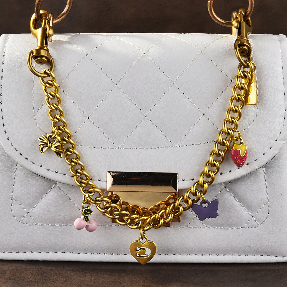 Fruit Charm Link Chain Bag Keychain - view 2