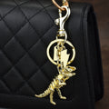 Metal Dinosaur Bag Charm Keychain - Color_2