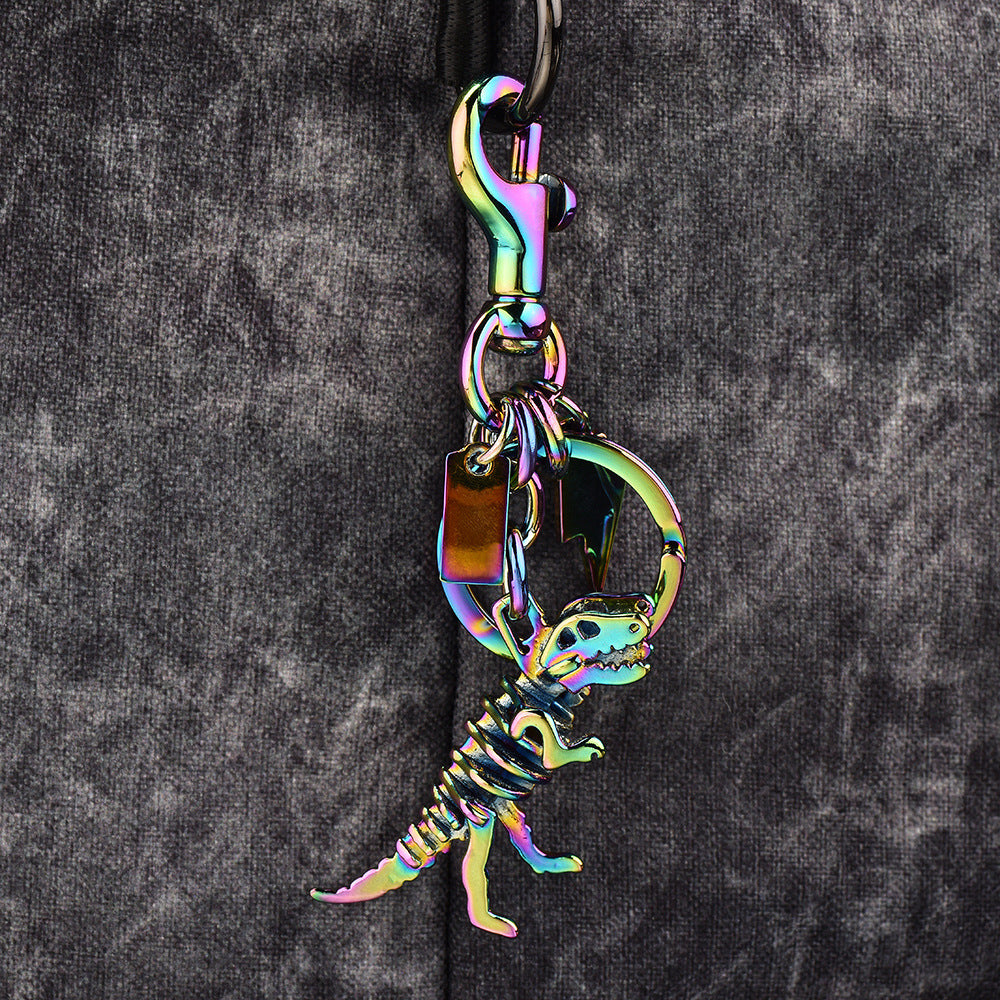 Metal Dinosaur Bag Charm Keychain