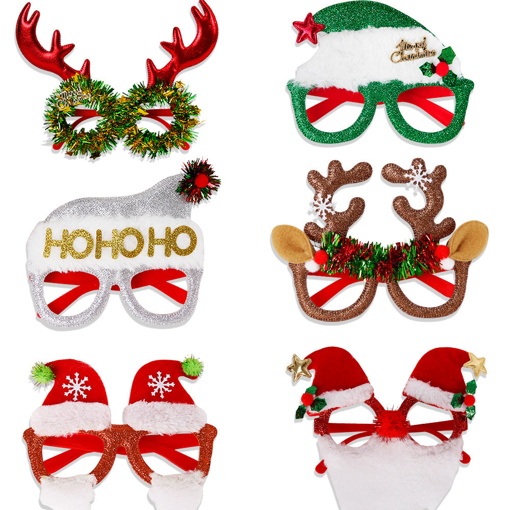 Glitter Christmas Novelty Party Glasses - Color_1