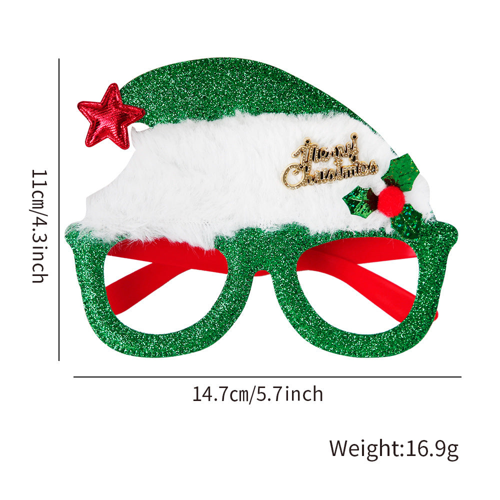 Glitter Christmas Novelty Party Glasses - Color_1 - 1
