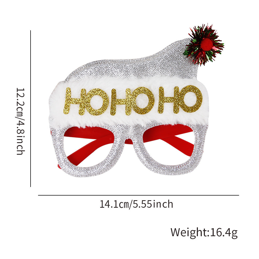 Glitter Christmas Novelty Party Glasses - Color_3