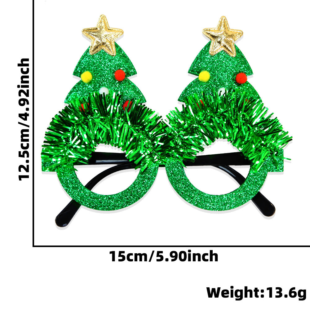 Glitter Christmas Novelty Party Glasses - Color_7