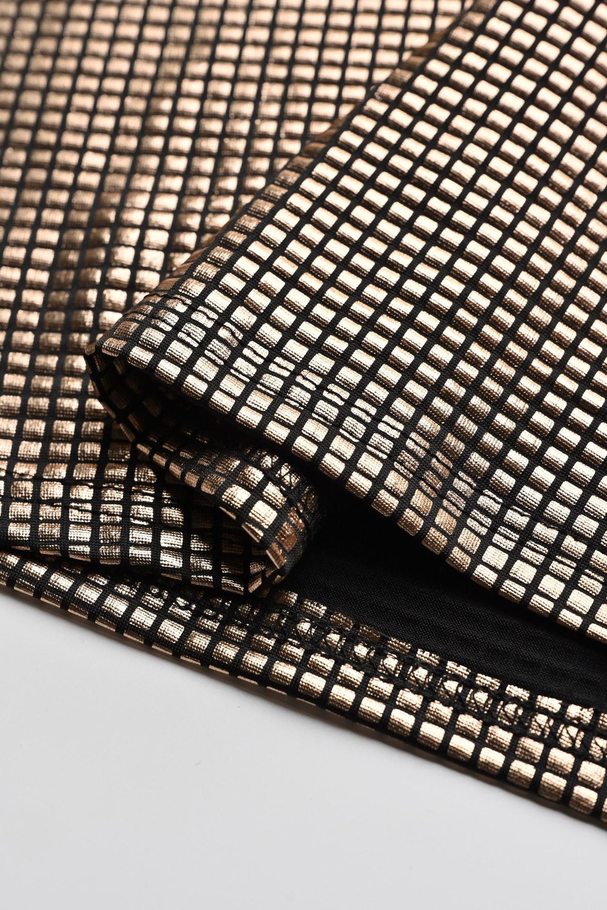 Sparkle Mesh Cami Tank Top With Buckle Straps - Brown - 4