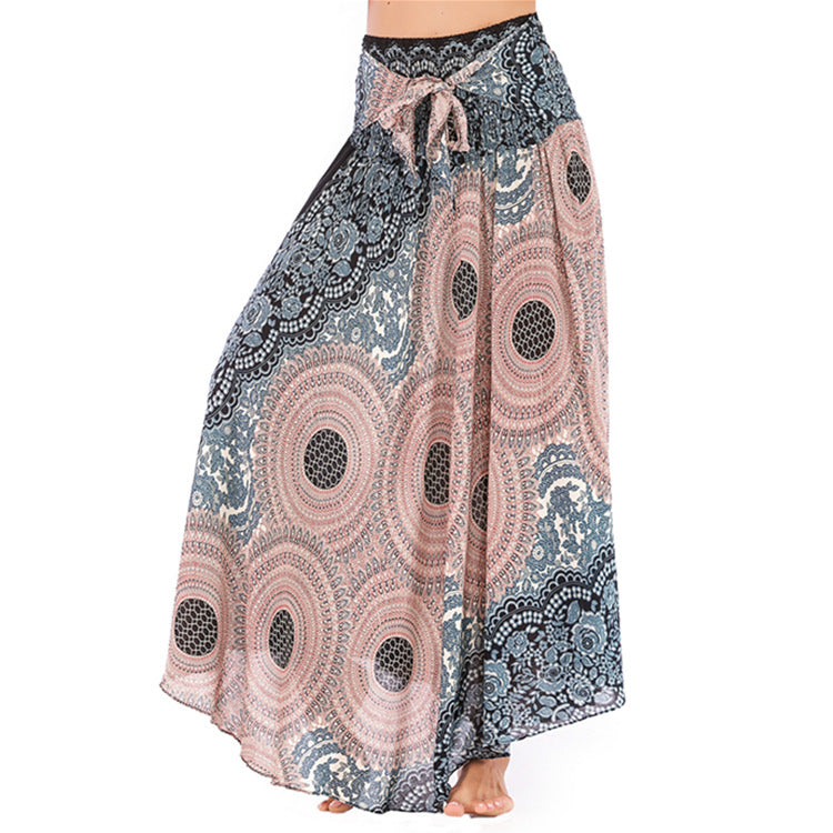Boho Mandala Two Way Maxi Skirt - Pink