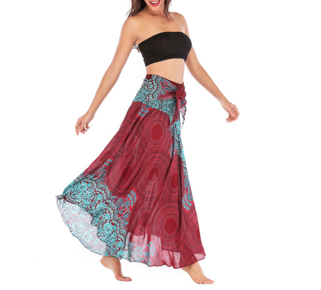 Boho Mandala Two Way Maxi Skirt - view 9