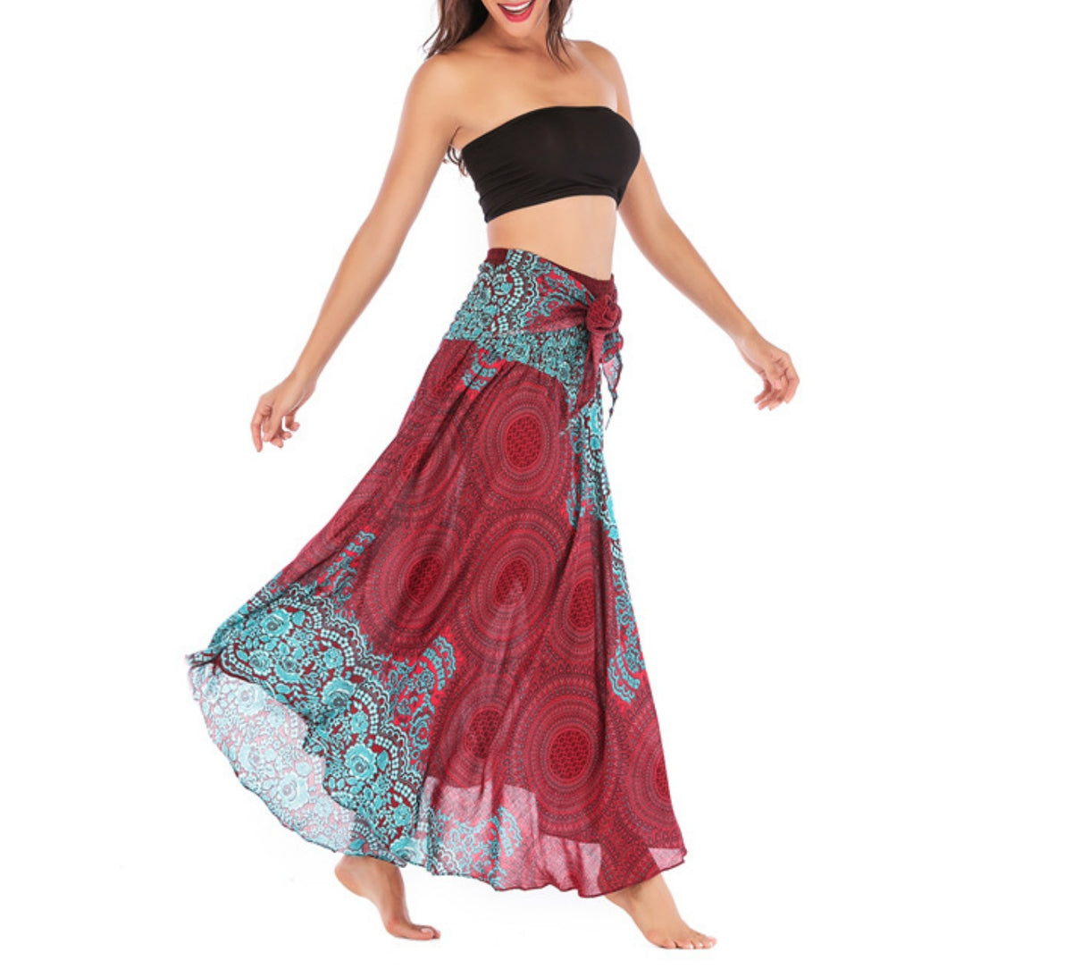 Boho Mandala Two Way Maxi Skirt - view 9
