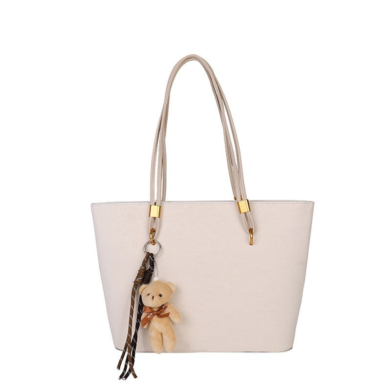 Embossed Leopard Print Tote Bag - Cream