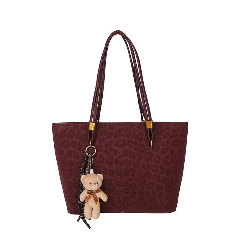 Embossed Leopard Print Tote Bag