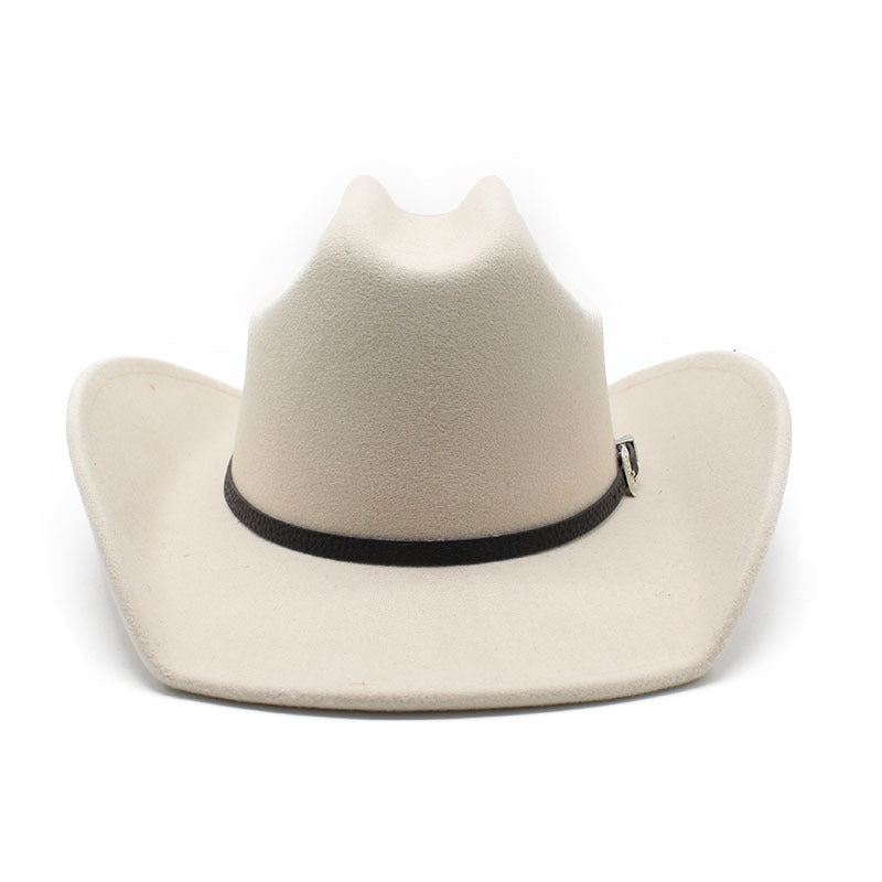 Leather Button Band Cowboy Hat
