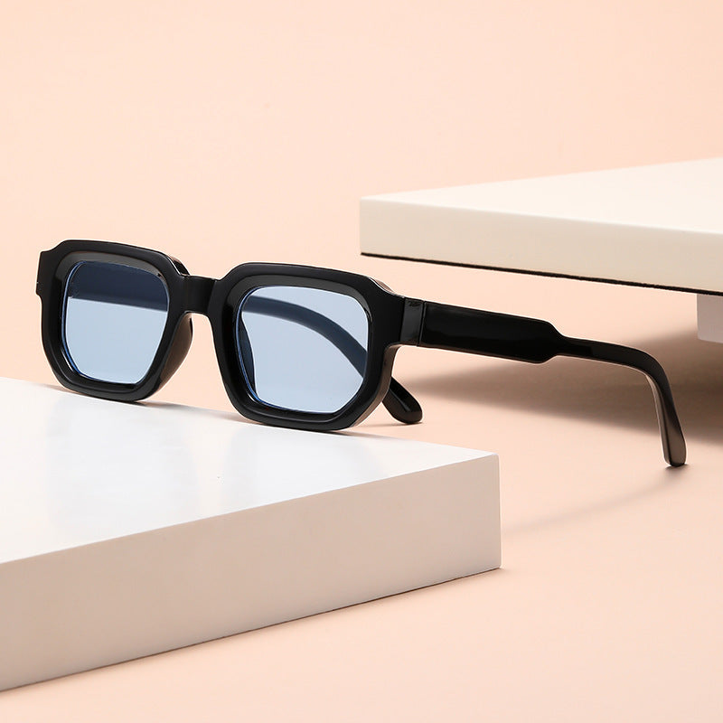 Chunky Rectangle Frame Retro Sunglasses - Color_11