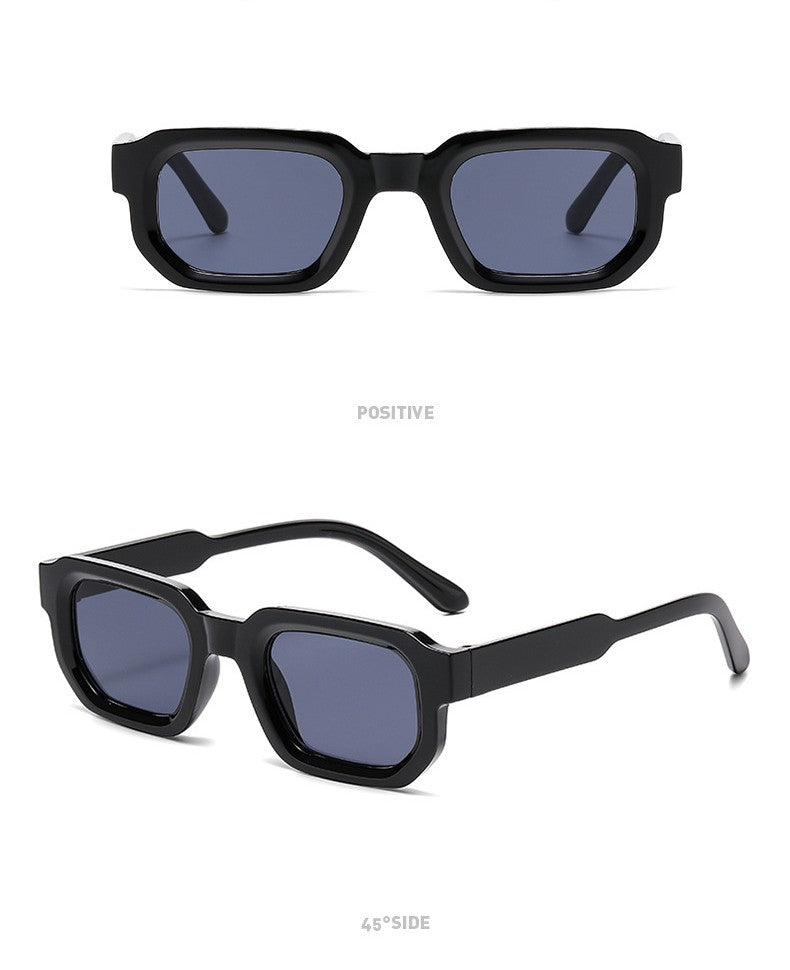 Chunky Rectangle Frame Retro Sunglasses