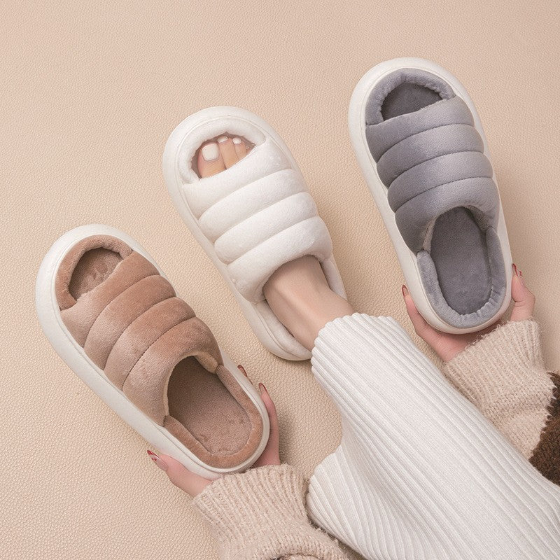 Quilted Puffer Platform Slide Slippers